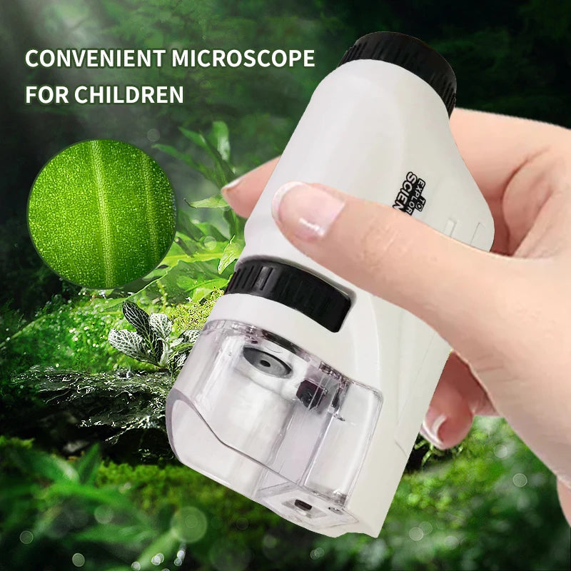 Mini Pocket Microscope for Kids — 60x-120x STEM Science Explorer